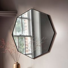 Amos Matt black octagon mirror 2