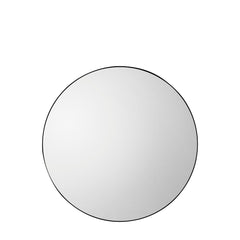 Amos Matt black round mirror