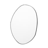 Amos Matt black oval mirror