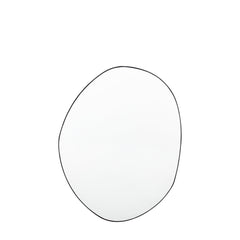 Amos Matt black oval mirror