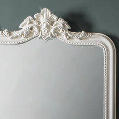 Amos French white ornate leaner mirror