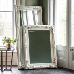 Amos French white leaner mirror