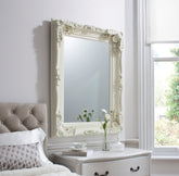 Amos French white medium rectangle mirror