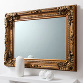 Amos Gold leaf medium rectangle mirror