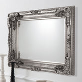 Amos Silver leaf finish medium rectangle mirror