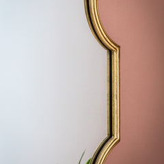 Amos Aged gold frame ellipse mirror