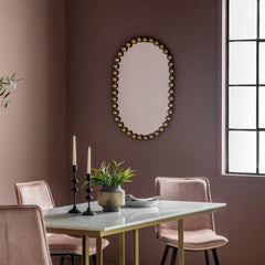 Amos Aged gold ellipse mirror