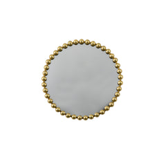 Amos Aged gold round mirror