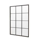 Amos Aged black rectangle window mirror