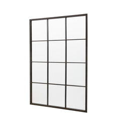 Amos Aged black rectangle window mirror