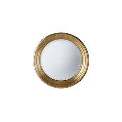 Amos Gold leaf round mirror