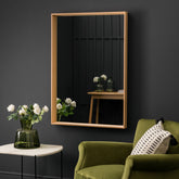 Amos Oak veneer rectangle mirror