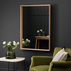 Amos Oak veneer rectangle mirror