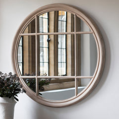 Amos Vintage clay round window mirror