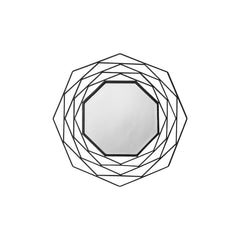 Amos Matt black octagon mirror