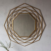 Amos Satin gold octagon mirror