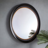 Amos Black oval mirror
