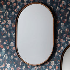 Amos Aged bronze ellipse mirror
