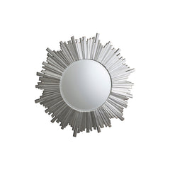 Amos Antique silver star burst round mirror