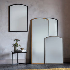 Amos Antique silver medium arch mirror