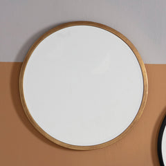 Amos Antique gold medium round mirror