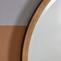 Amos Antique gold medium round mirror