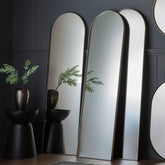 Amos Matt black arch leaner mirror
