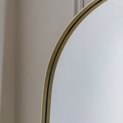 Amos Champagne gold paint arch leaner mirror
