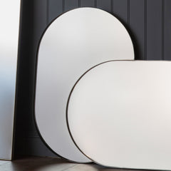 Amos Matt black ellipse mirror