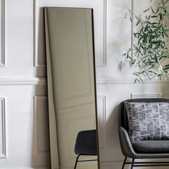 Amos Brushed bronze leaner mirror