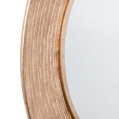 Amos Aged gold concaved frame round mirror