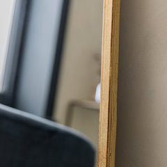 Amos Distressed gold tapered leaner mirror