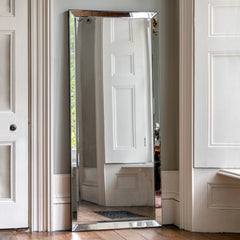 Amos Matt black edged full length mirror