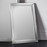 Amos Brushed silver medium rectangle mirror