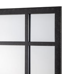 Amos Aged black large rectangle mirror