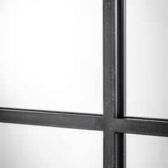 Amos Aged black large rectangle mirror