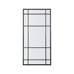 Amos Aged black large rectangle mirror