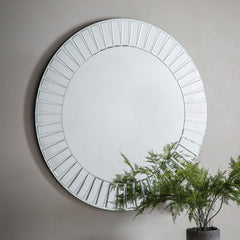 Amos Overlaid mosaic frame round mirror