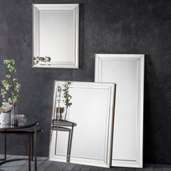 Amos Double bevelled strip large rectangular mirror