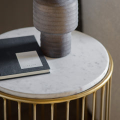Amos Riley Side Table Gold
