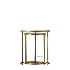 Amos Rowe Nest of Two Tables Gold