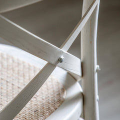 Amos Cafe Stool White/Rattan (2pk)