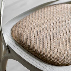 Amos Cafe Chair White/Rattan (2pk)