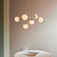 Amos Penthouse Pendant Chandelier Antique Brass