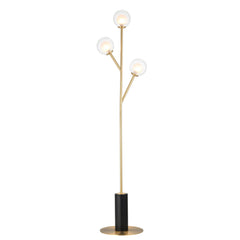 Amos Brixton Floor Lamp Satin Brass