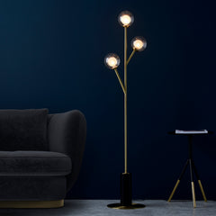 Amos Brixton Floor Lamp Satin Brass