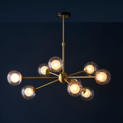 Amos Brixton Pendant Chandelier Light Satin Brass