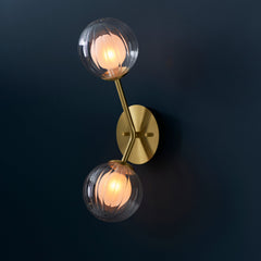Amos Brixton Wall Light Satin Brass