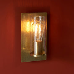 Amos Cattelan Wall Light Hammered Brass