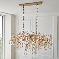 Amos Chatswoth Chandelier Pendant Bar Aged Gold